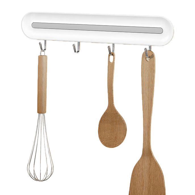 【CL】26Q2#57714 White wall-mounted kitchenware rack, wooden storage rack, laundry detergent, glove hook, pegboard, dormitory storage rack, multi-functional organizing rack Application Scenario