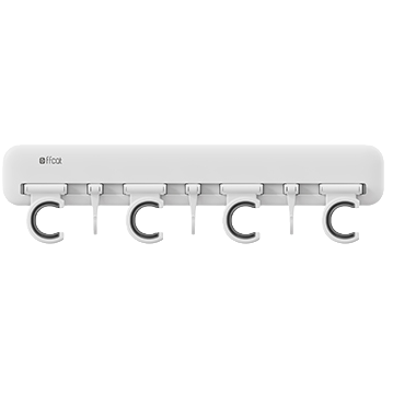 【CL】26Q2#58962 Frost Moon White Traceless Adhesive Hook, Double-sided magnetic hook, no need for drilling, strong adhesive for home storage items Application Scenario
