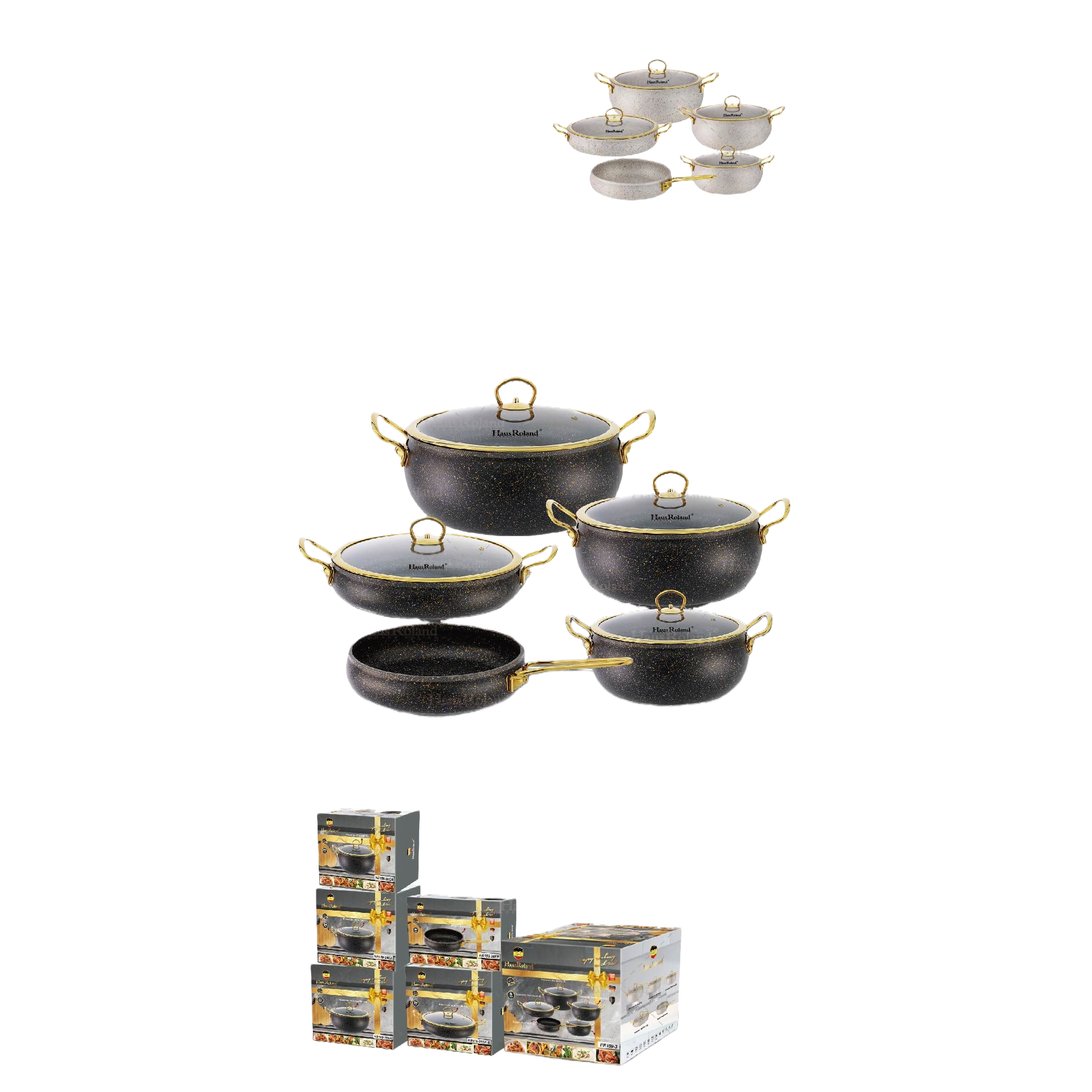 Conjunto multifuncional de utensilios de cocina olla de sopa casera olla wok olla combinación de utensilios de cocina duraderos y prácticos HR159-3 details Picture