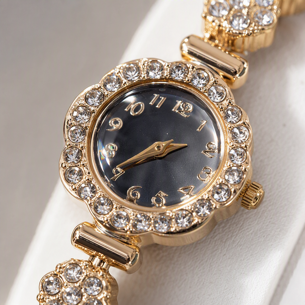Lujo oro diamantes diamantes relojes con exquisito conjunto de pulsera moda tendencia para las mujeres accesorios regalos Application Scenario