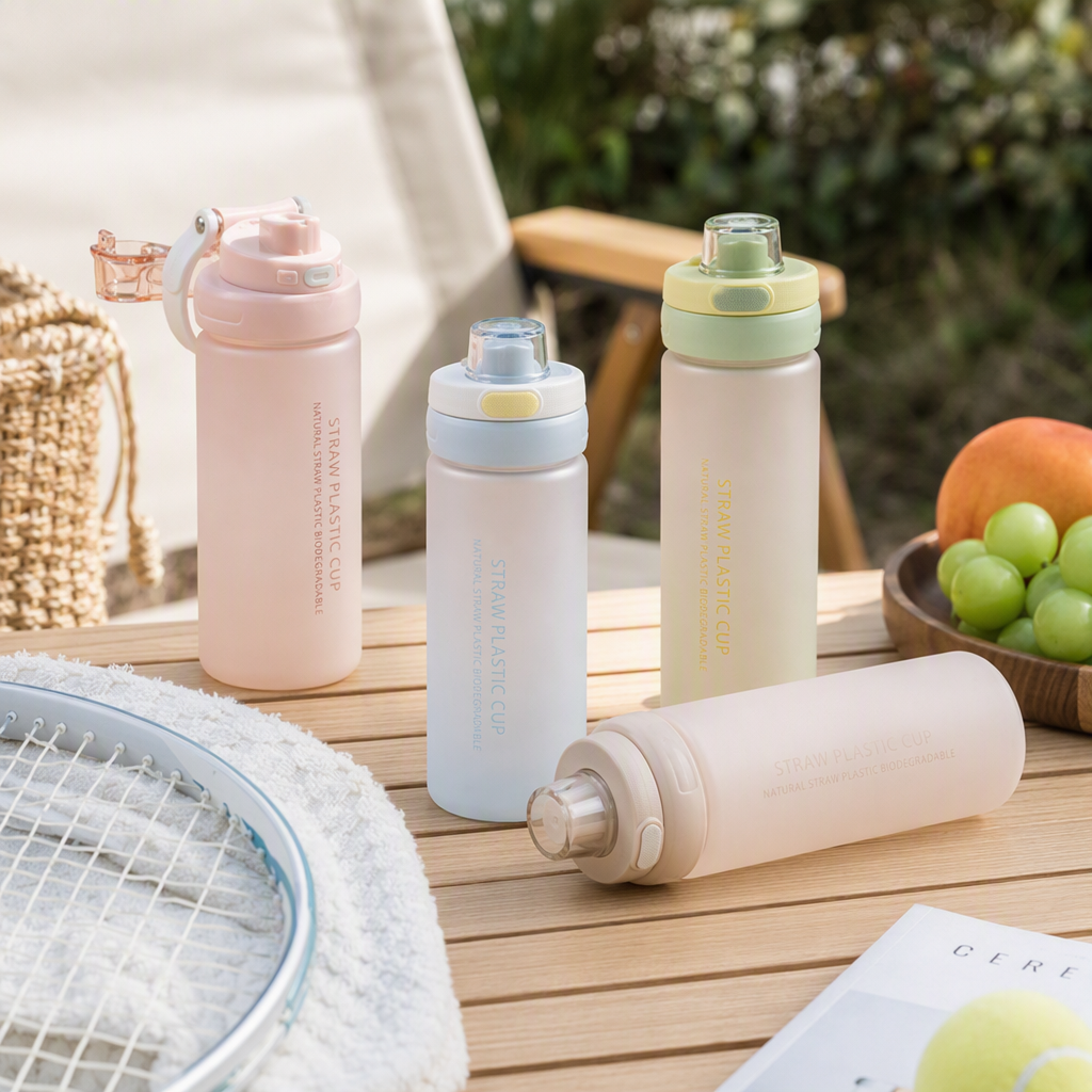 【OSEO】26Q3#1300 Summer Portable Sports Water Bottle, large-capacity heat transfer printing Creative sports water cup