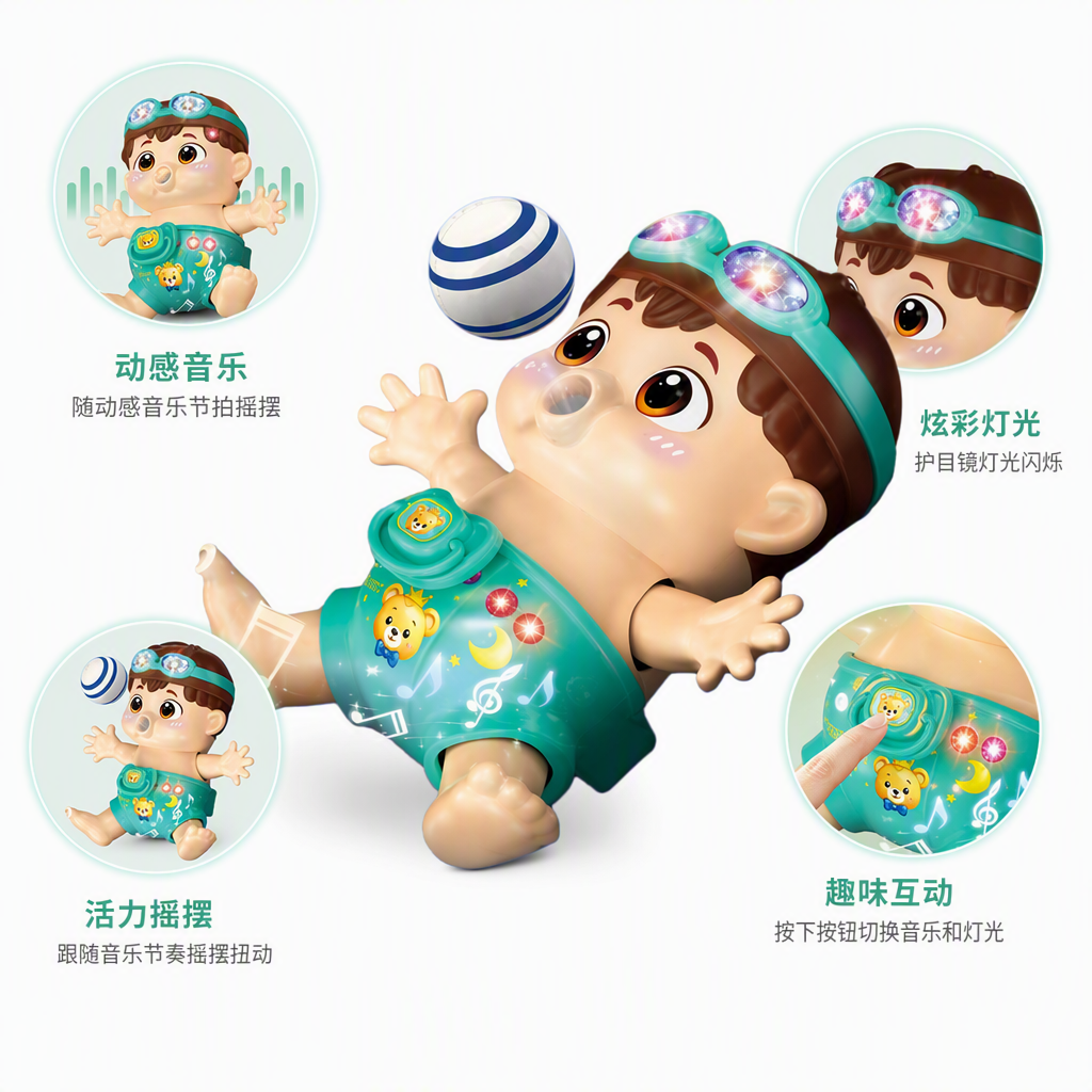 Cielo estrellado escena del castillo moe puppies soplando bolas juguetes con gafas pañal chupete alcance atrapar divertido juguetes interactivos para niños