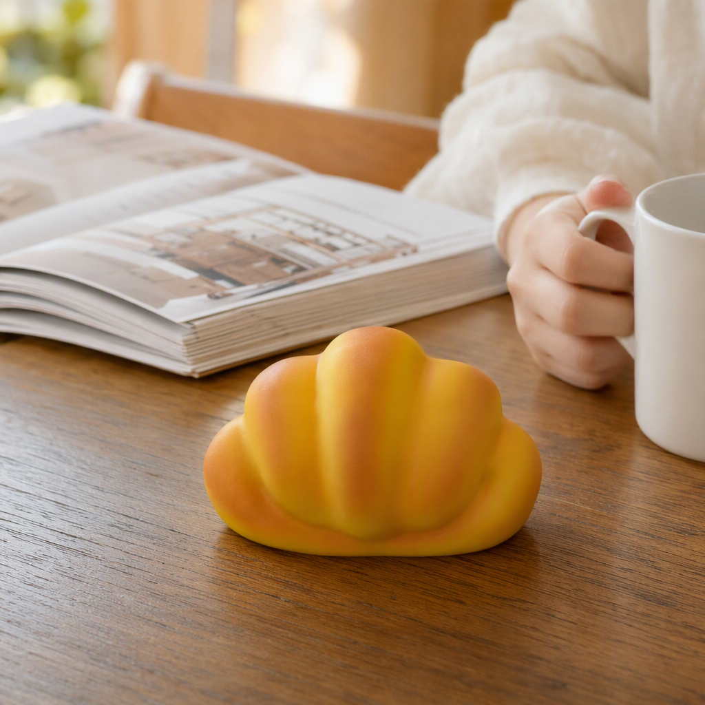 Simulated croissant toys for children, slow rebound, pinching fun, simulated food play, stress-relieving and venting, baby street stall souvenir small toys