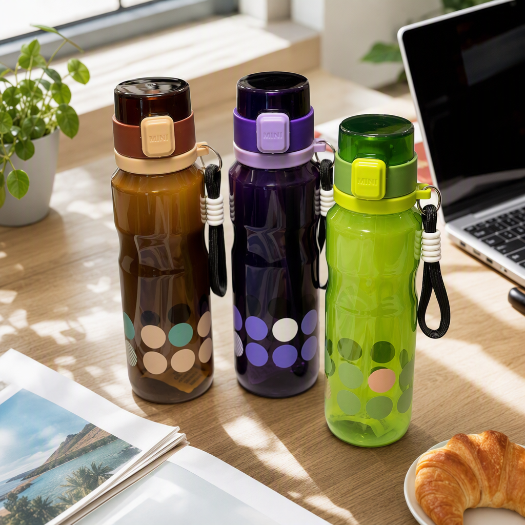 【OSEO】26Q3#1321 Cartoon children's plastic water cup, portable dual-purpose design, suitable for outdoor drinking, with various styles details Picture
