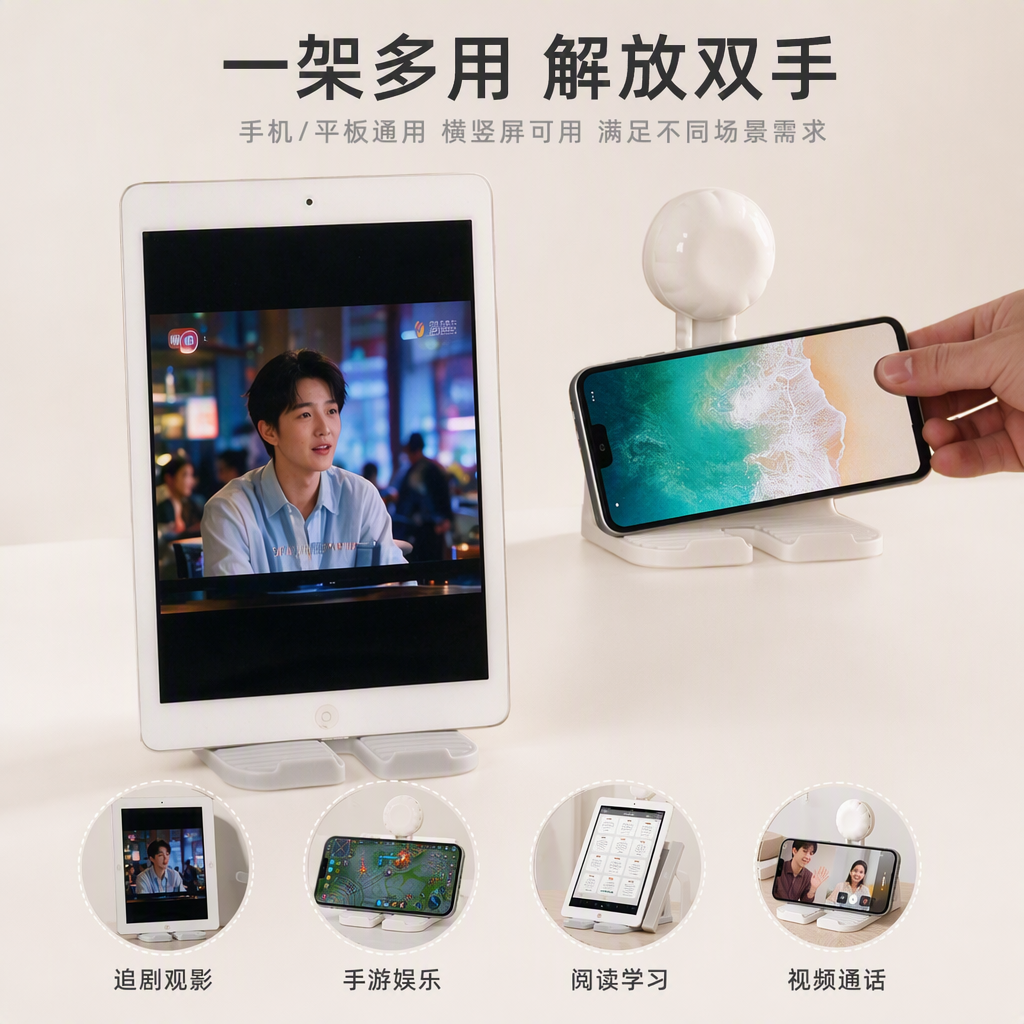 The multi-functional portable tablet stand is suitable for digital computers, tablet support stands, and desktop support stands with multi-angle adjustment Specification image