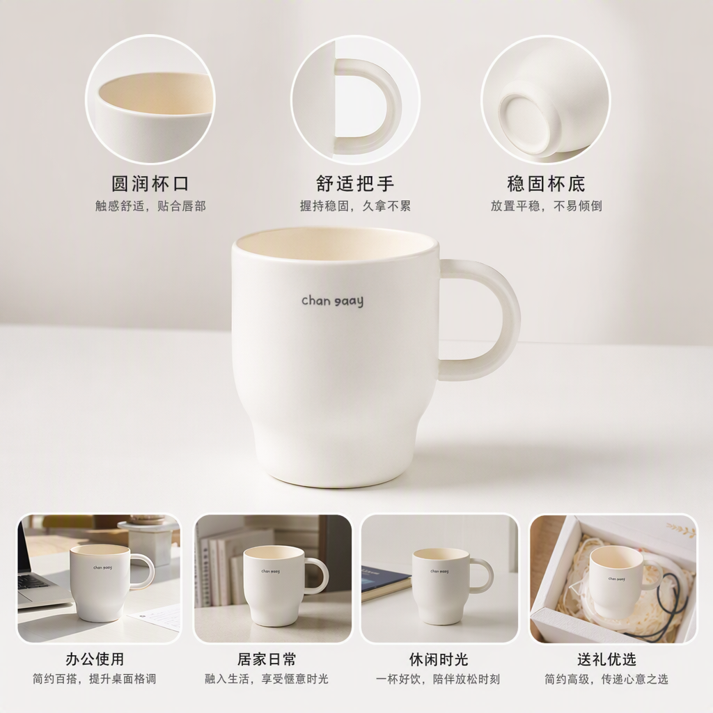 【CL】 26Q2#552 Multiple transparent glass cups for household daily tea, coffee and beverage cups, creative heat-resistant cup sets details Picture