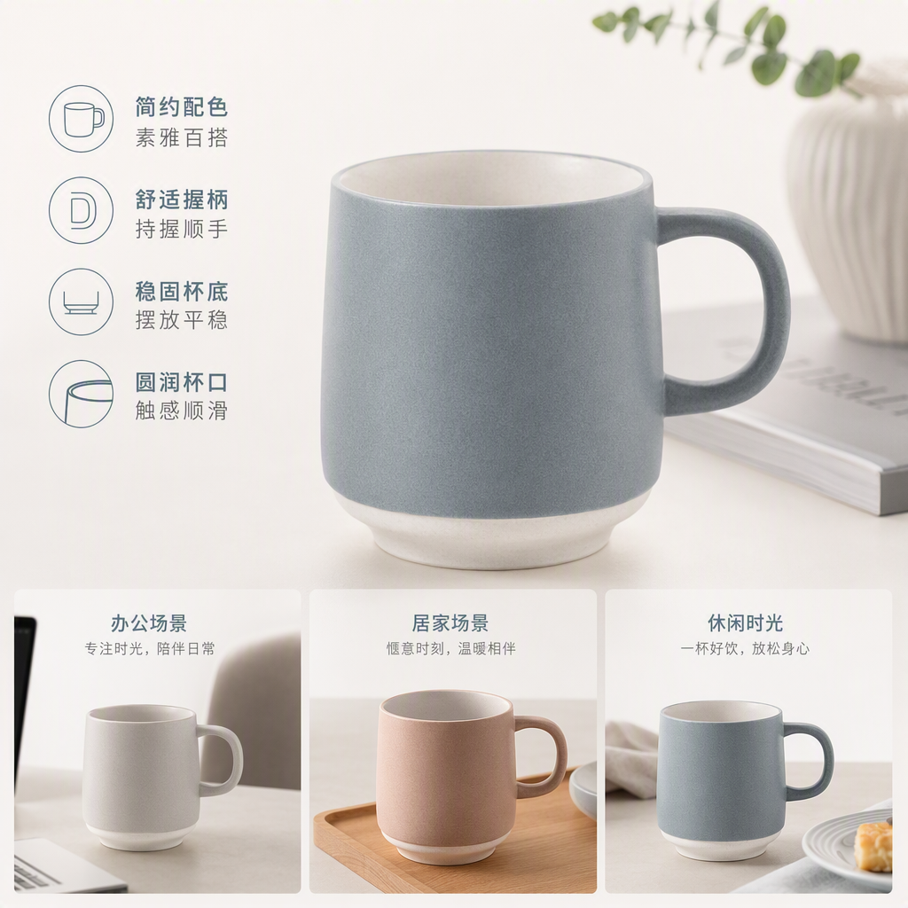 【CL】 26Q2#363 Colorful Creative Ceramic Water Cup Portable and Fashionable Home and Office Cup Personalized and Trendy Gift
