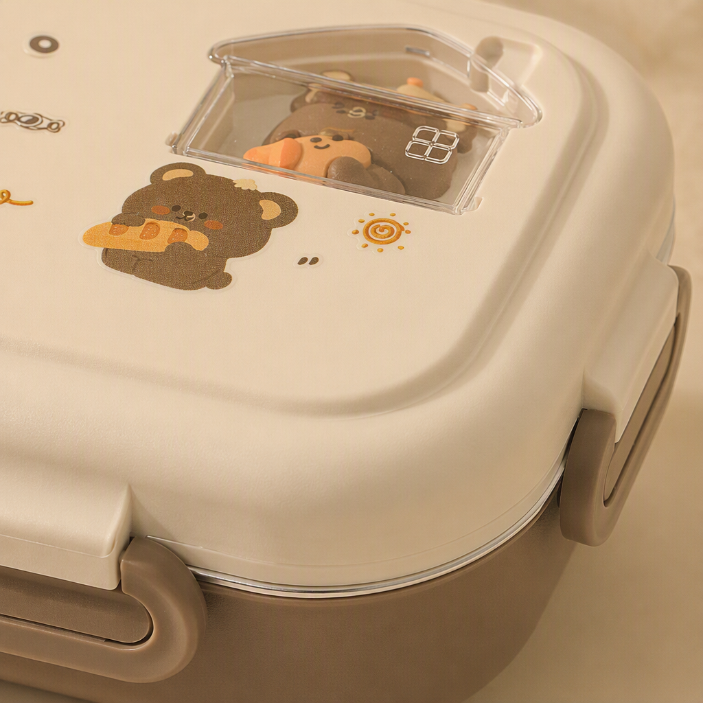 【OSEO】26Q3#BT18-A multi-compartment storage container, household portable plastic lunch box, fresh-keeping box Specification image