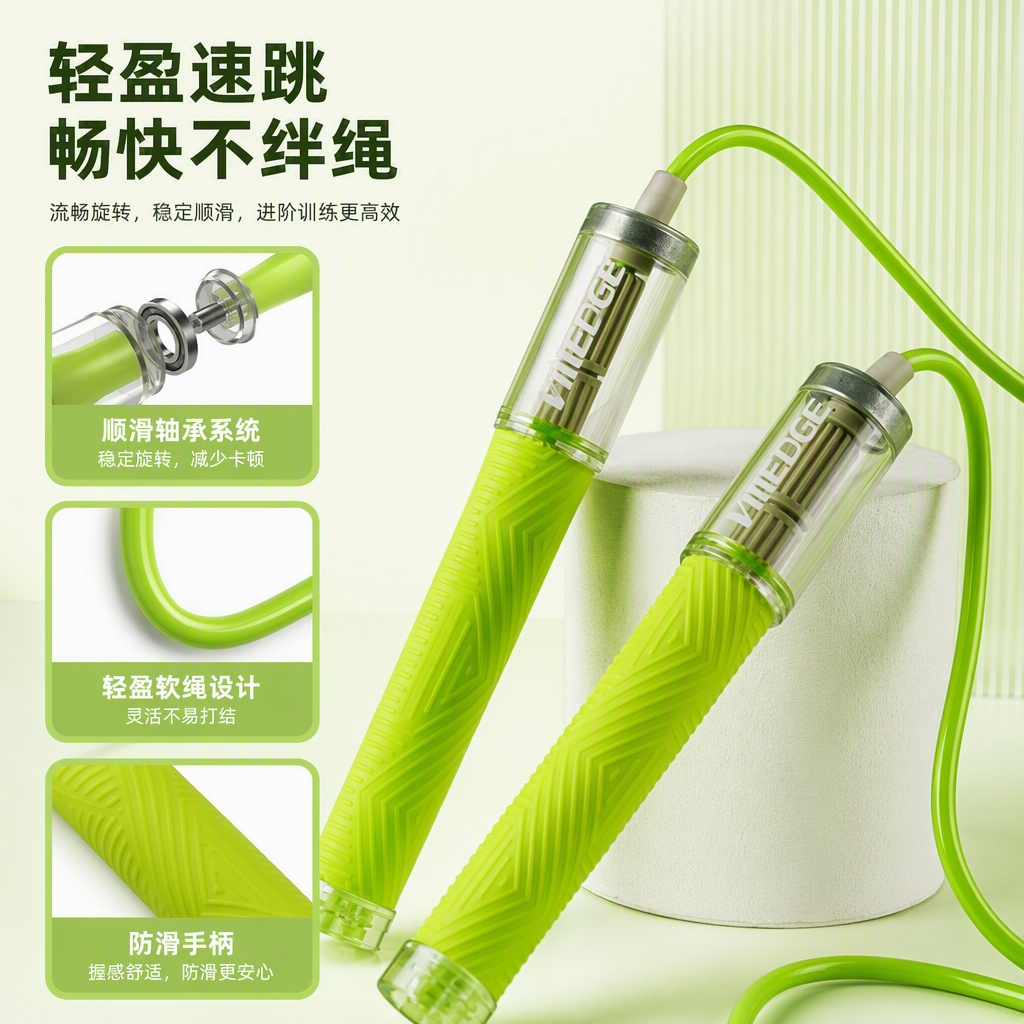 6515 专业训练防滑钢丝跳绳详情1