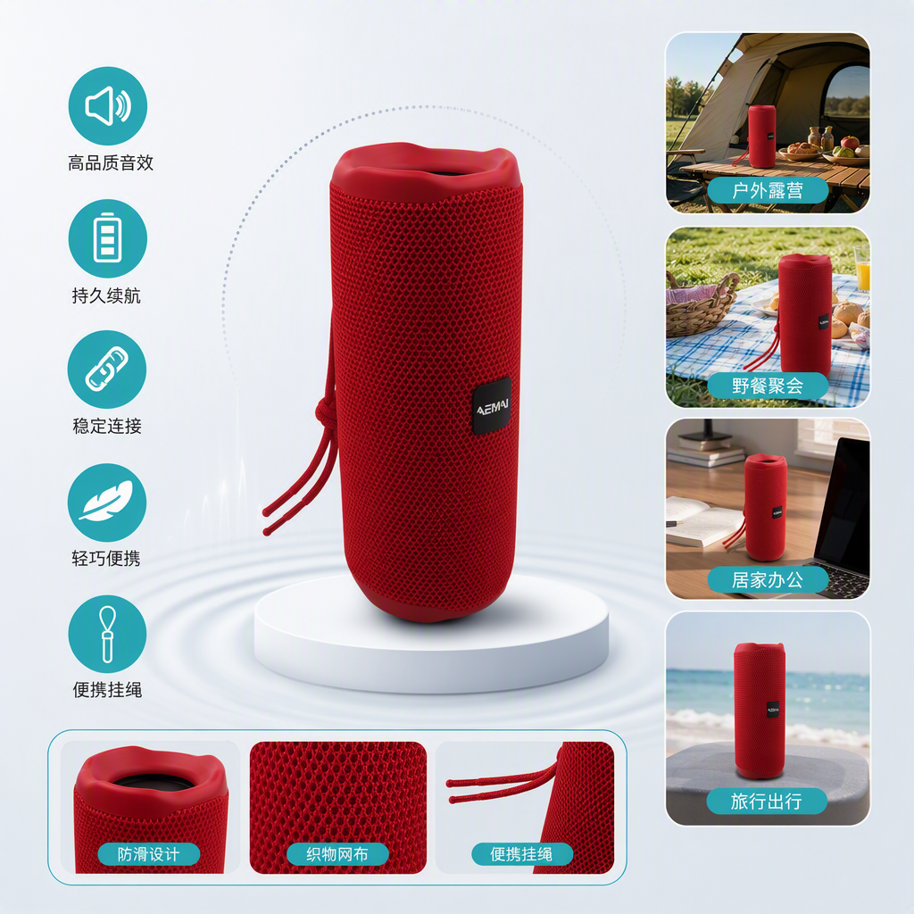 Altavoz portátil bluetooth audio inalámbrico bluetooth altavoz portátil al aire libre mini cine en casa altavoz de luz colorida Specification image