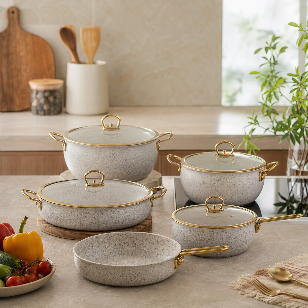 Conjunto multifuncional de utensilios de cocina olla de sopa casera olla wok olla combinación de utensilios de cocina duraderos y prácticos HR159-3 Specification image