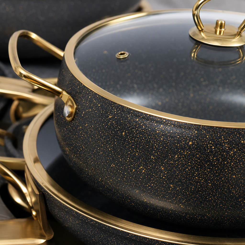 Conjunto multifuncional de utensilios de cocina olla de sopa casera olla wok olla combinación de utensilios de cocina duraderos y prácticos HR159-3 Item Picture