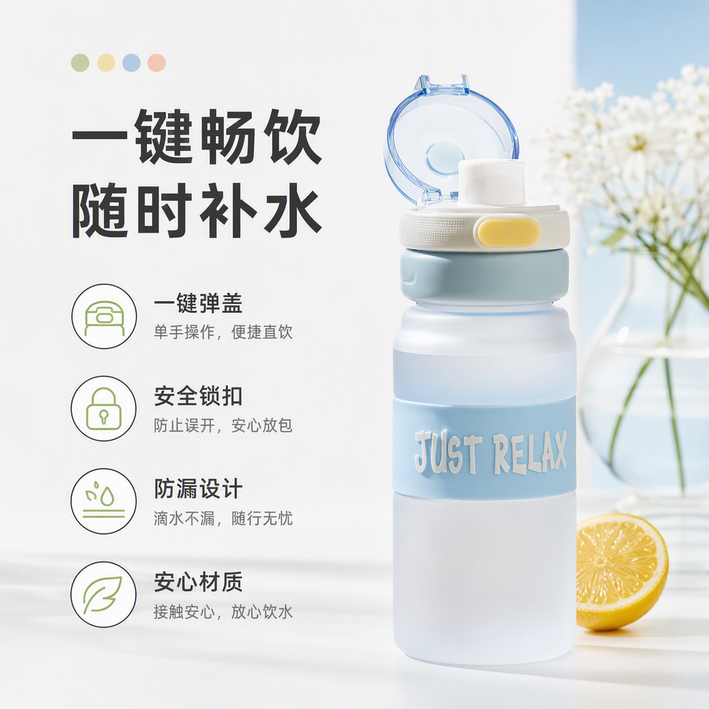 [OSEO] 26Q3#1305 taza de agua deportiva multifuncional verano de gran capacidad de transferencia de calor creativo aplicable deportes al aire libre casual kettle Specification image