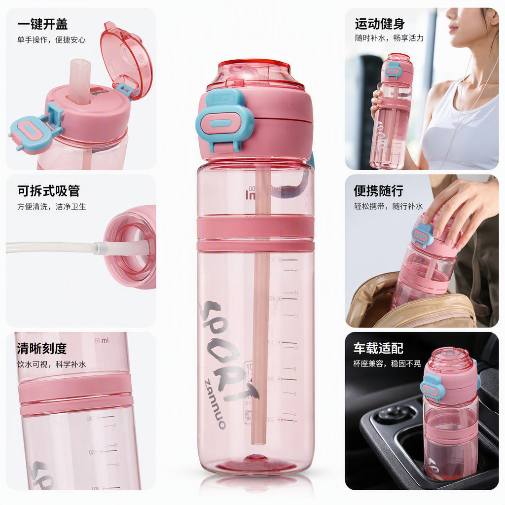 [OSEO] 26Q3#7952 hervidor de agua multifuncional portátil resistente a caídas de gran capacidad para estudiantes taza de agua al aire libre para productos comerciales diarios details Picture