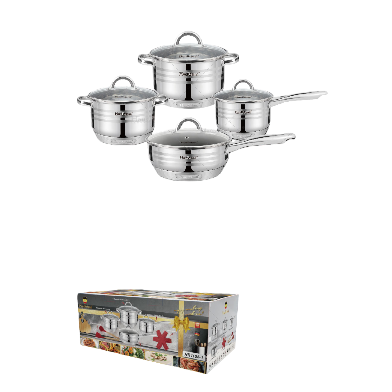 Multi-functional kitchen cookware set, household stewing and soup pot set, practical and durable kitchenware products HR1125-1 details Picture