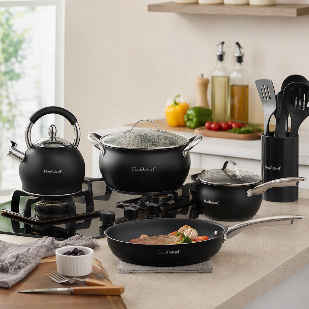 Multi-functional kitchenware set, household pot and pot combination, kitchen cookware and pot set, practical and durable HR126-1 Item Picture