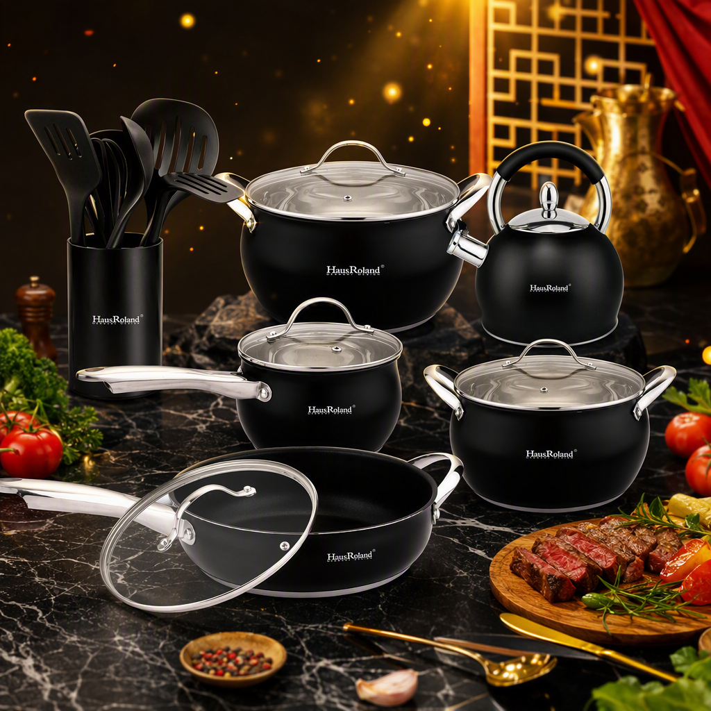 Multi-functional kitchenware set, household pot and pot combination, kitchen cookware and pot set, practical and durable HR126-1 details Picture