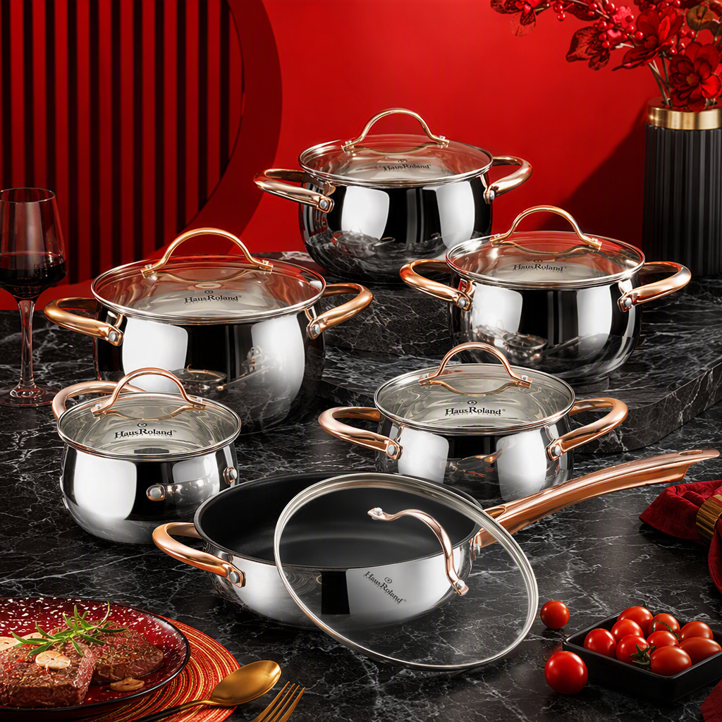 Multi-functional kitchen cookware set, home stew pot, soup pot and wok combination, kitchenware and kitchen supplies gift box C-126-4 Specification image