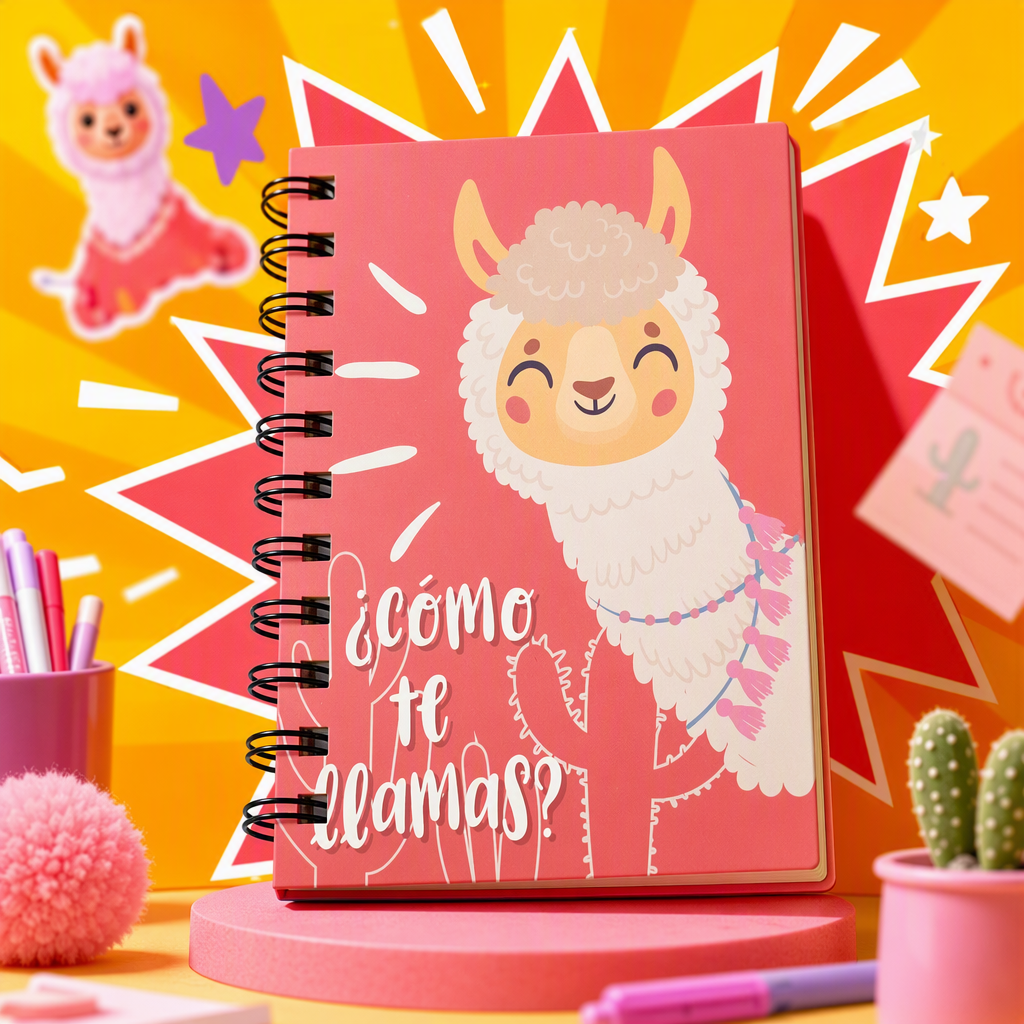 Donghu Paper Products A6 Sheep Cartoon Coil Pink Cartoon Notebook Specification image