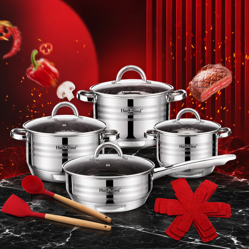 Multi-functional kitchen cookware set, household stewing and soup pot set, practical and durable kitchenware products HR1125-1 Application Scenario
