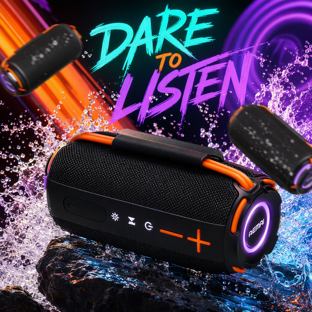 Altavoz bluetooth colorido portátil mini inalámbrico al aire libre hogar multifuncional audio bass shock control de voz conexión carga rápida details Picture