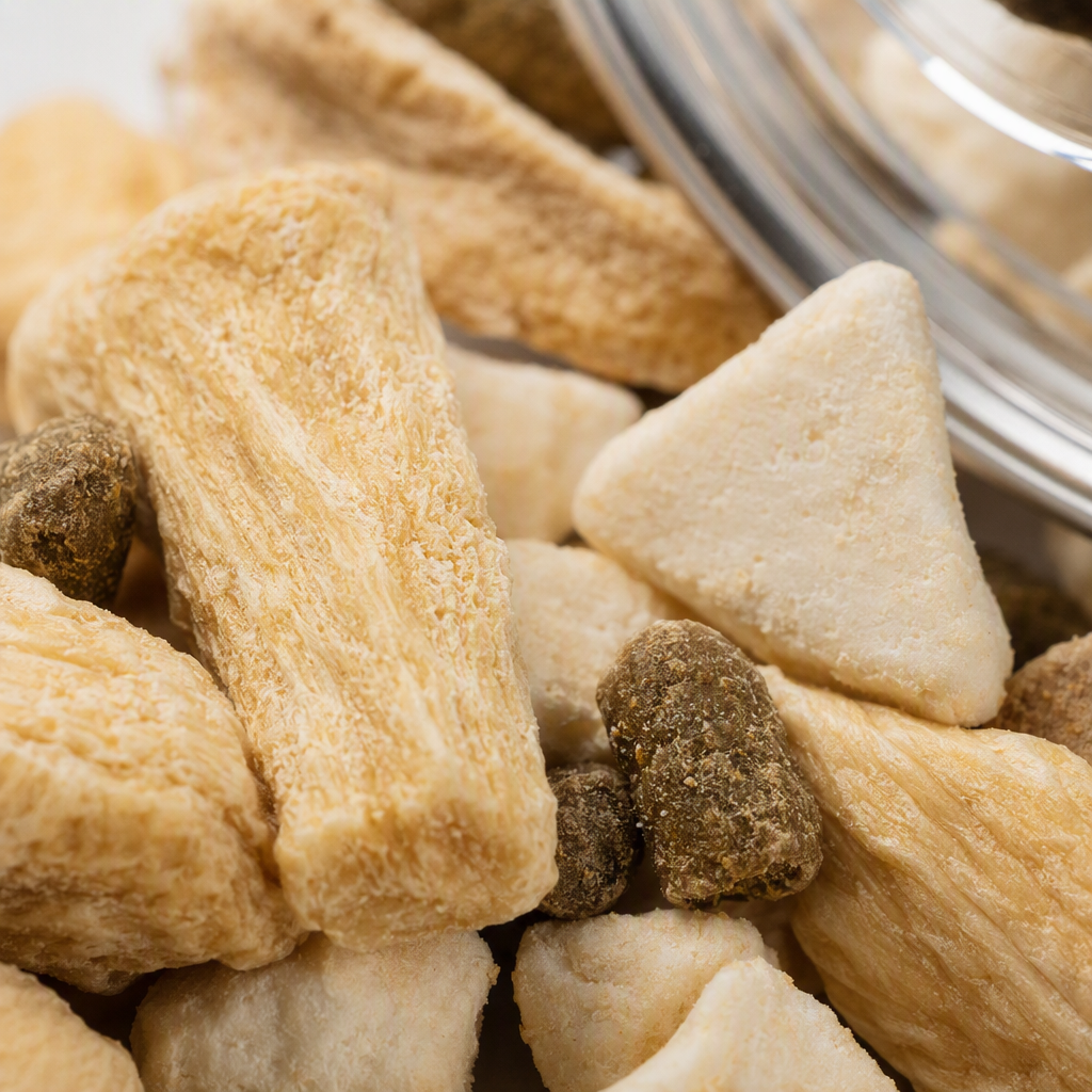 Delicious canned pet snacks for dogs and cats, with a variety of flavors and balanced nutrition. Canned pet snacks include pork tenderloin, dried krill, quail, freeze-dried cod, and dried blocks Application Scenario