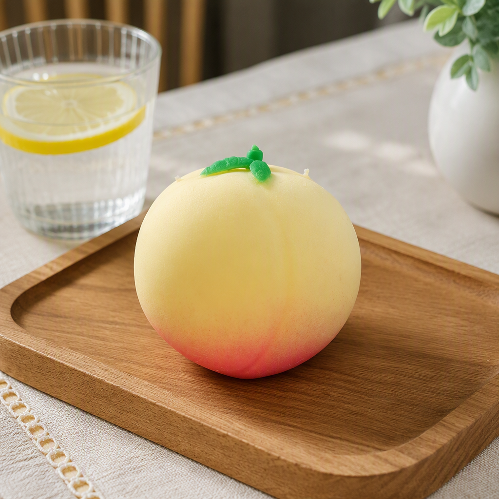 Simulated peach toy for children, slow rebound, pinching fun, simulated food play, stress-relieving and venting, baby street stall souvenir small toy Specification image