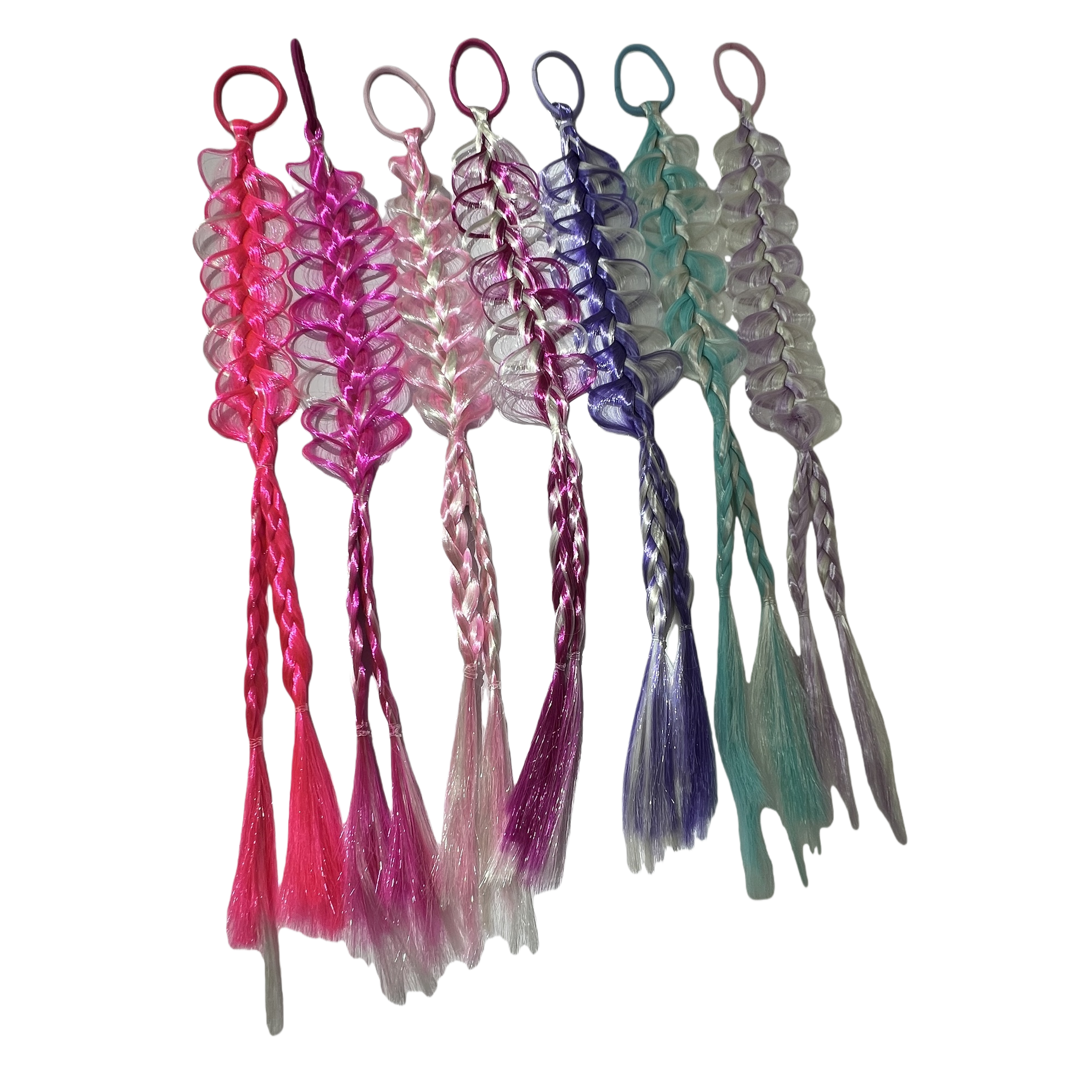 Colorful braided hair accessories, Korean-style trendy hair accessories for girls, hair clips, hair ropes, hair tie accessories Item Picture