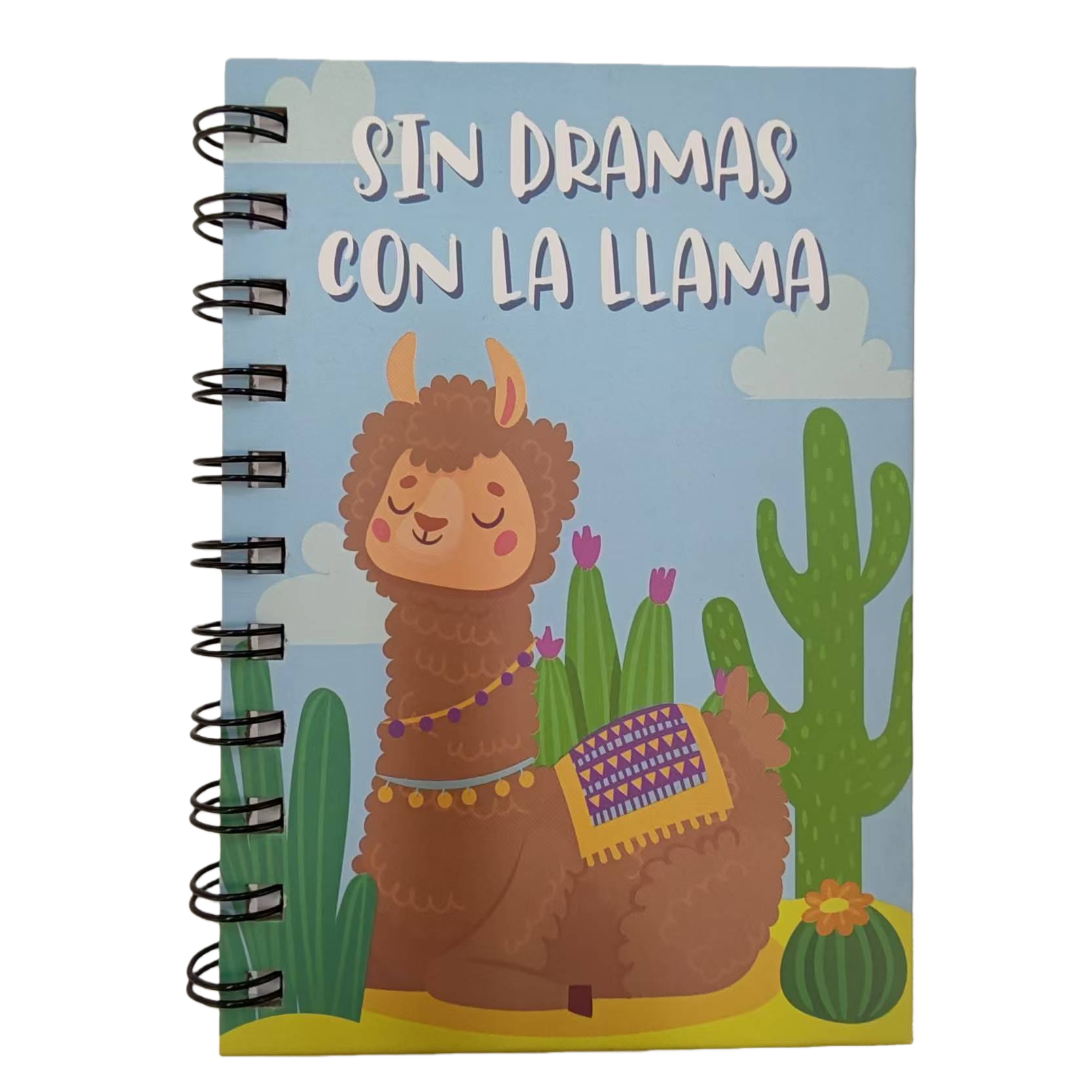 Donghu Paper Products A6 Fresh Blue Background Cactus Alpaca Coil Book Item Picture