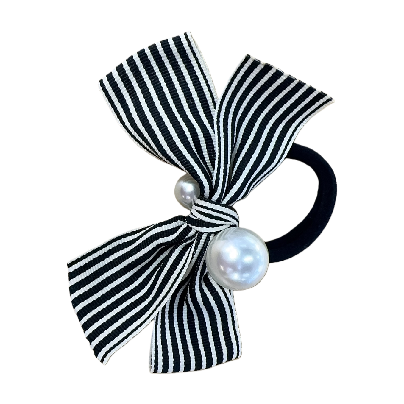 Fashionable and simple black and white striped bow hair band, versatile hair accessory, hair accessory, hair clip, student hair band, hair tie, hair rope for women Item Picture