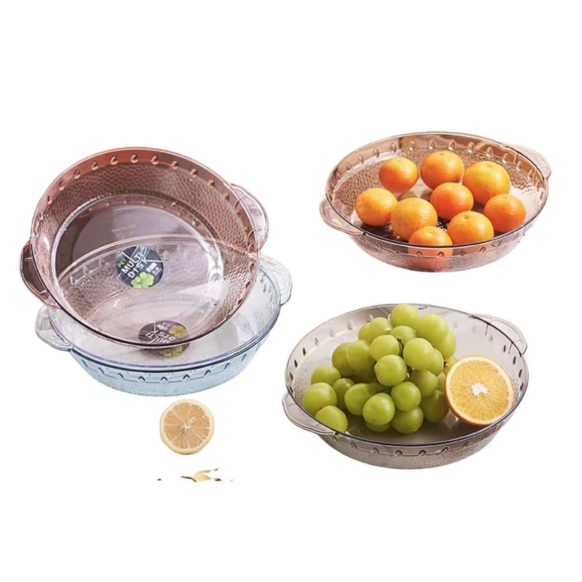 لوحة الفواكه الزجاجية عالية الشفافية عبارة عن ترتيب لأطباق الفواكه الخلاقة متعددة الأغراض Item Picture