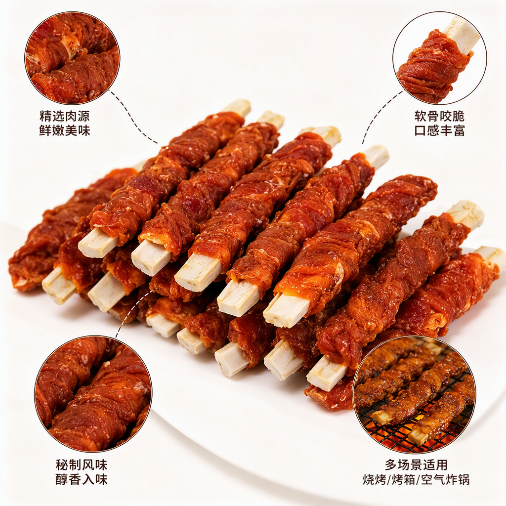Spicy beef jerky snacks and snack foods, rich and juicy beef slices with a strong aroma, bagged snack foods Application Scenario