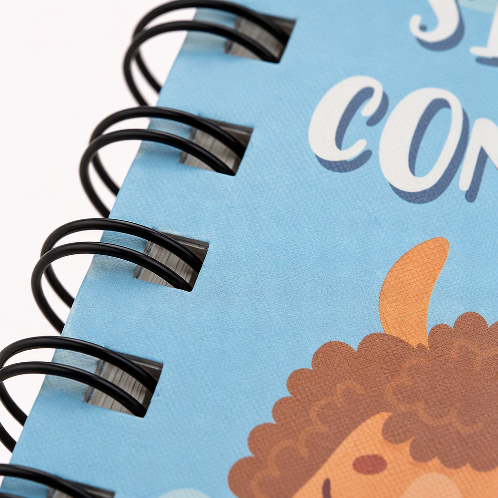 Donghu Paper Products A6 Fresh Blue Background Cactus Alpaca Coil Book Application Scenario
