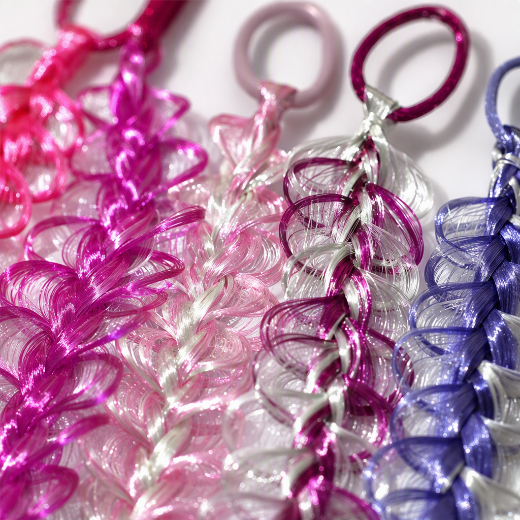 Colorful braided hair accessories, Korean-style trendy hair accessories for girls, hair clips, hair ropes, hair tie accessories Application Scenario