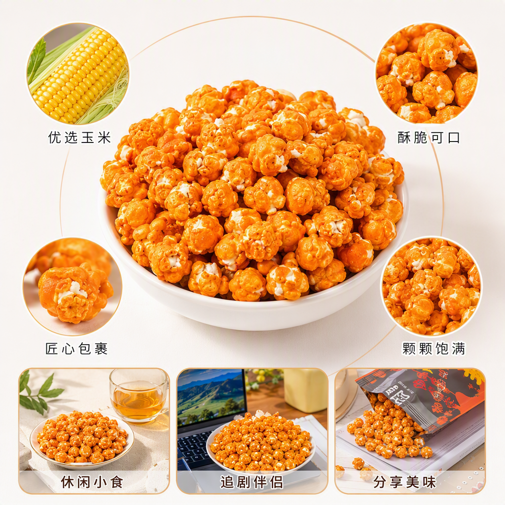 Crispy, rich and fragrant puffed snacks, biscuits and snack foods are available in a variety of flavors and packaging to choose from details Picture
