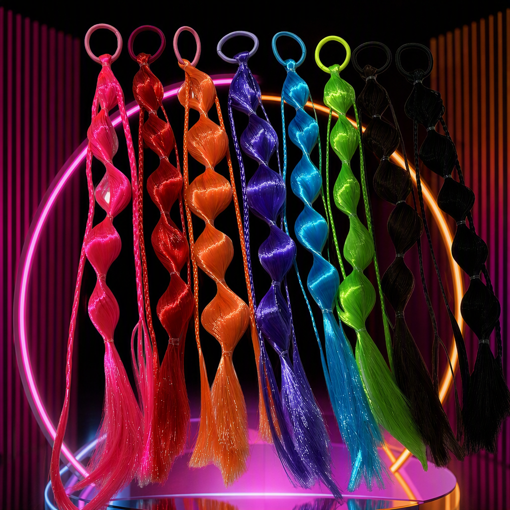 Colorful wigs and braids, a variety of hair accessories, for children and adults, party and performance outfits, and hair styling accessories Specification image