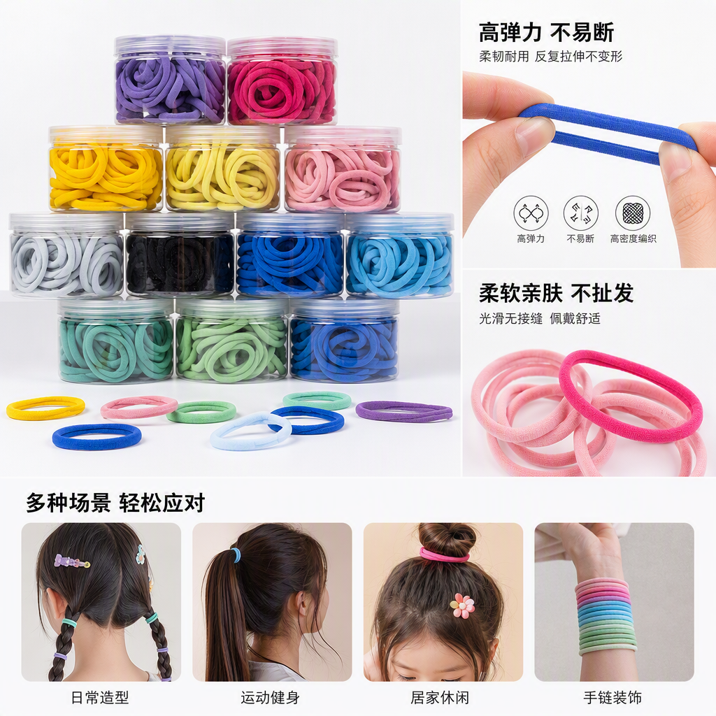 Colorful hair band set, children and girls' hair accessories, hair ties, hair strings, hair accessories, hair clips, hair bands and hair accessories combination