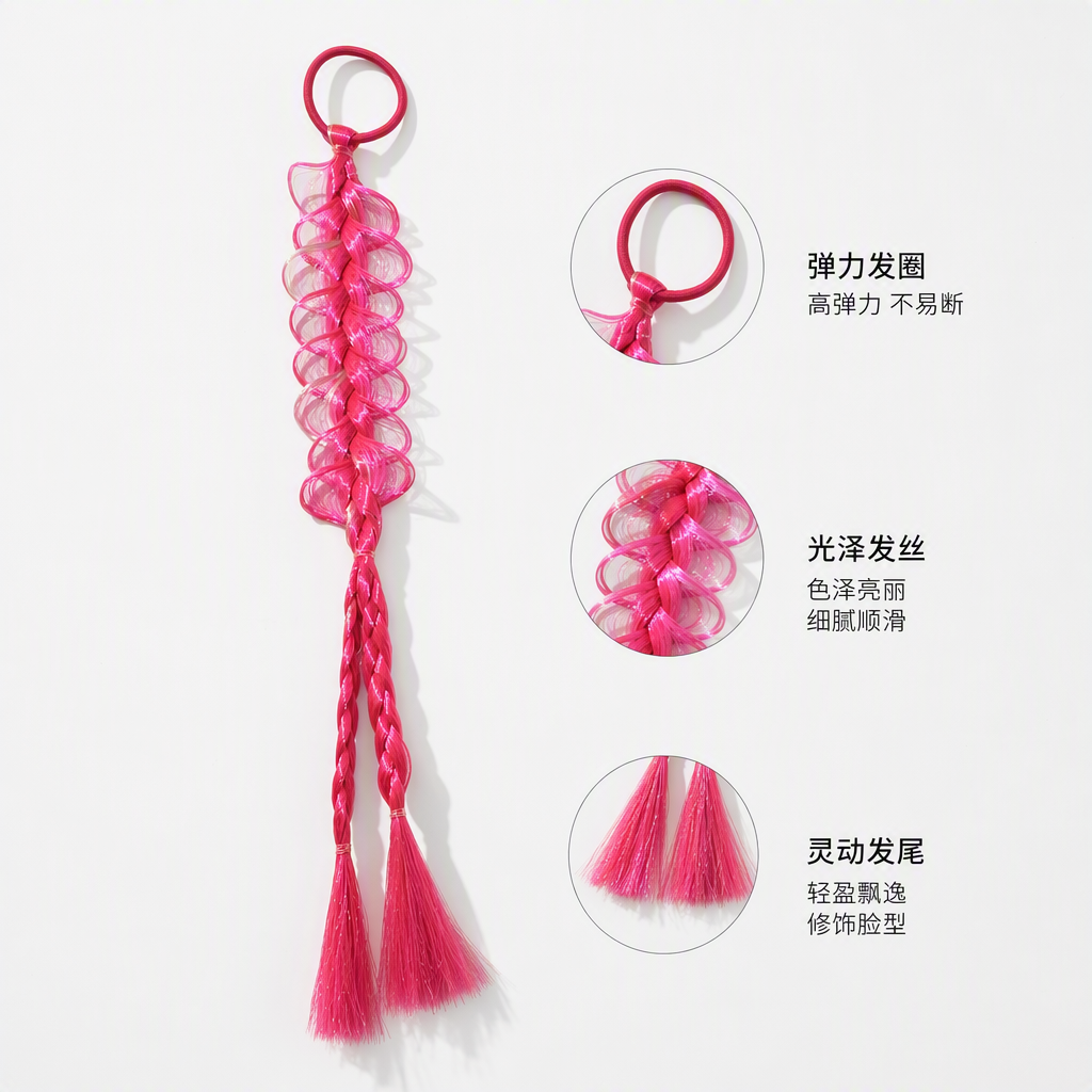 Colorful hand-woven hair accessories, hair clips, hair bands and headbands, trendy and versatile hair accessories, children's and adults' hairstyle accessories
