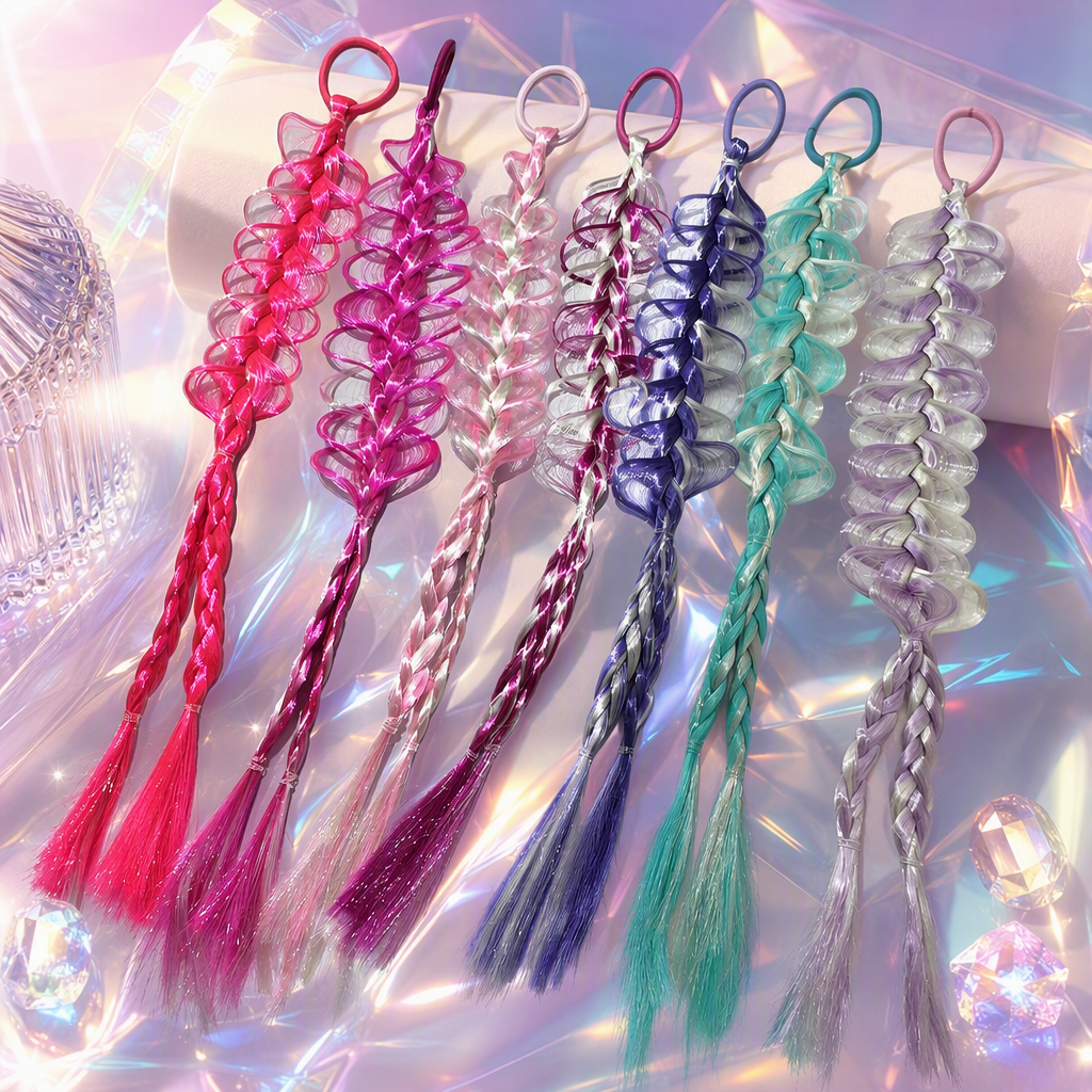 Colorful hand-woven hair accessories, hair clips, hair bands and headbands, trendy and versatile hair accessories, children's and adults' hairstyle accessories Specification image