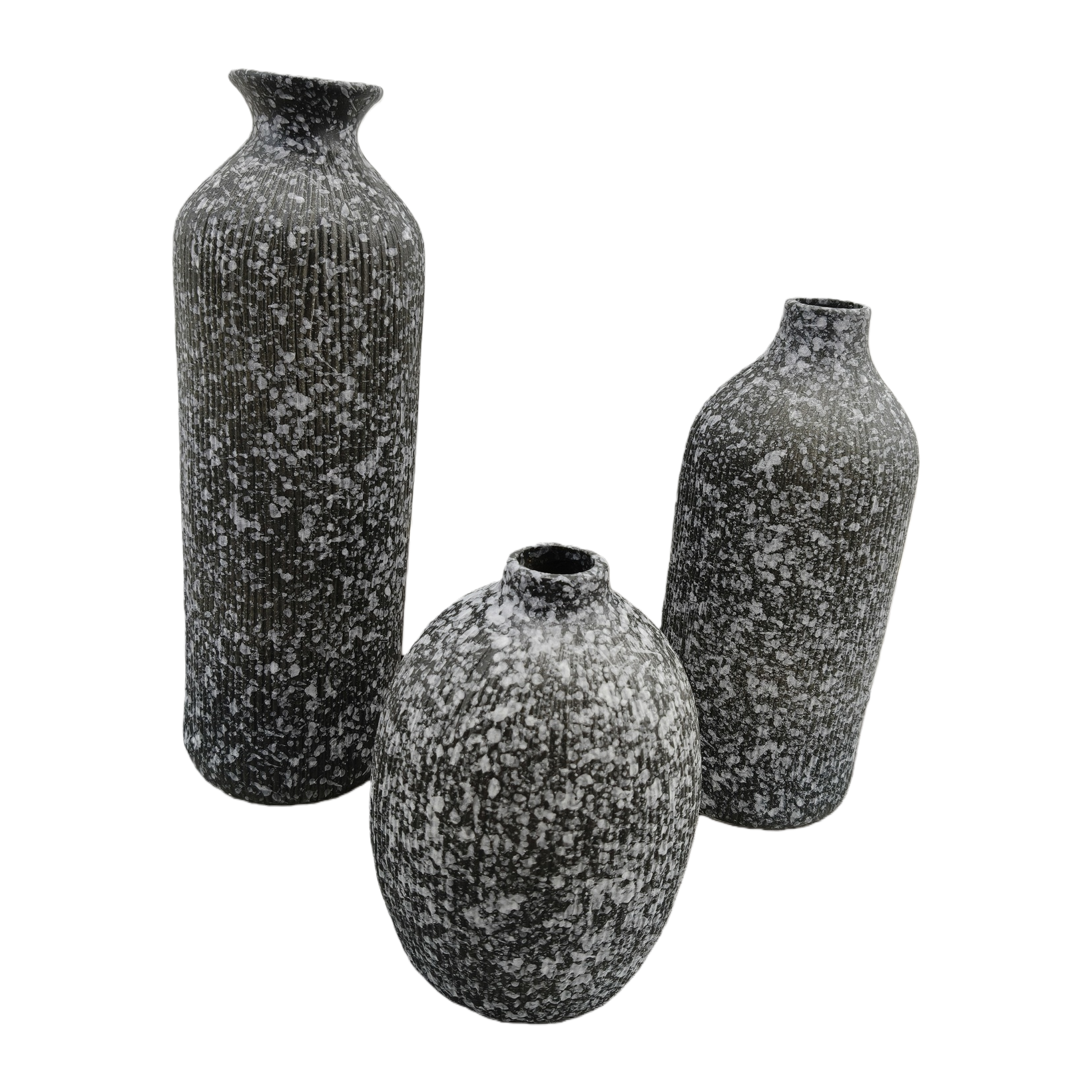 Negro moteado textura jarrón portaobjetos creativos piezas modernas y minimalistas home decorations gift set Item Picture