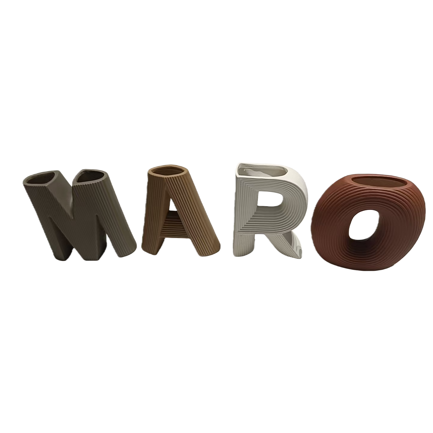 Colorful letter vase, creative home decoration, personalized display piece, colorful letter ceramic flower vase gift Item Picture