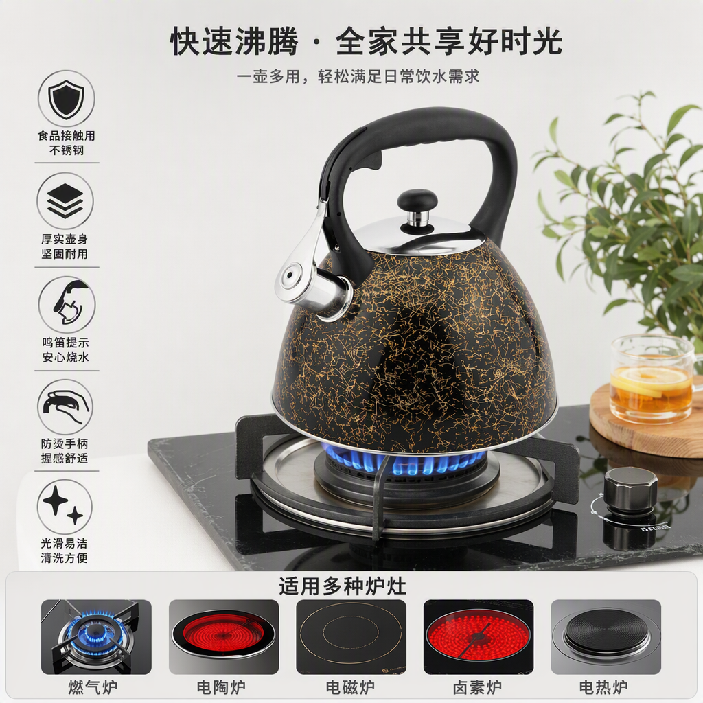 Multifuncional acero inoxidable kettle tinniton pot casa sopa guisado pot set kitchen essential supplies HR739-2 details Picture
