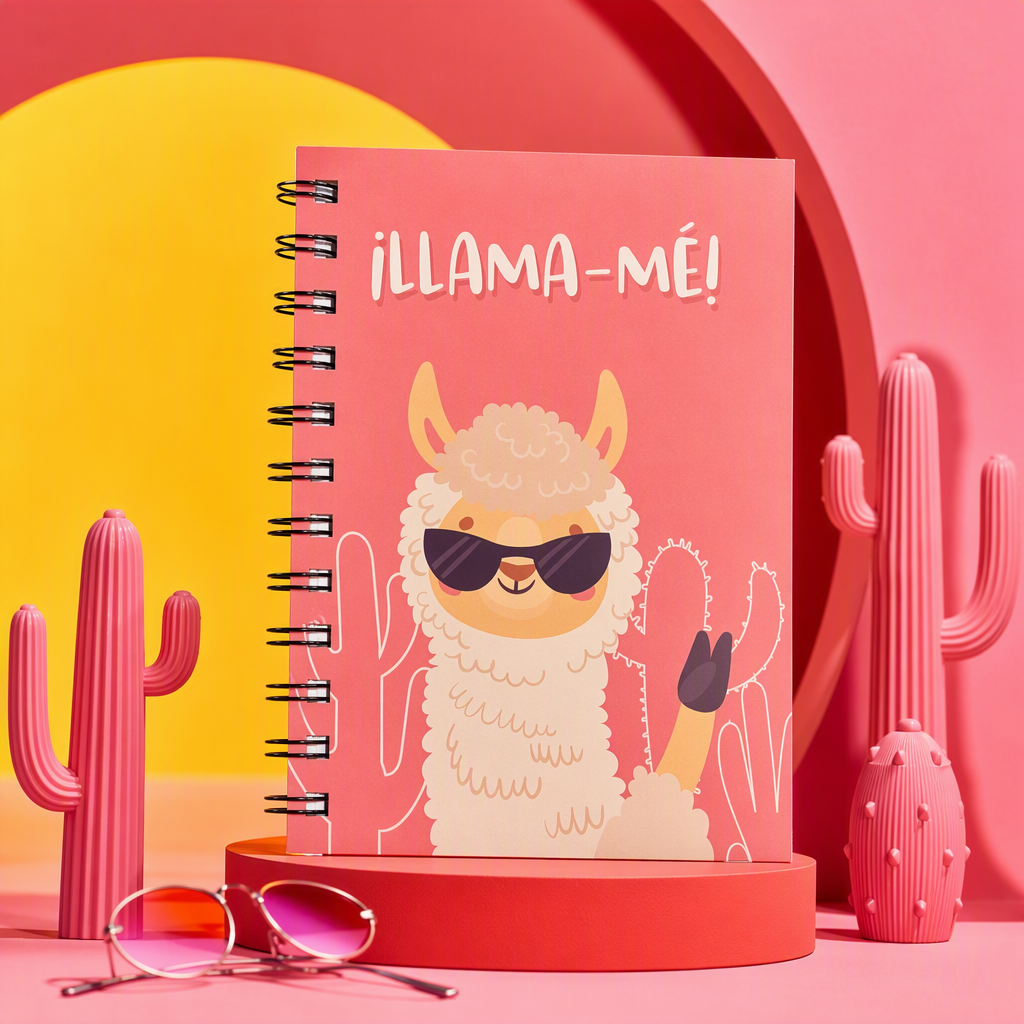 Donghu Paper Products A6 Cool and Stylish alpaca Coil Pink Cute Notebook Specification image