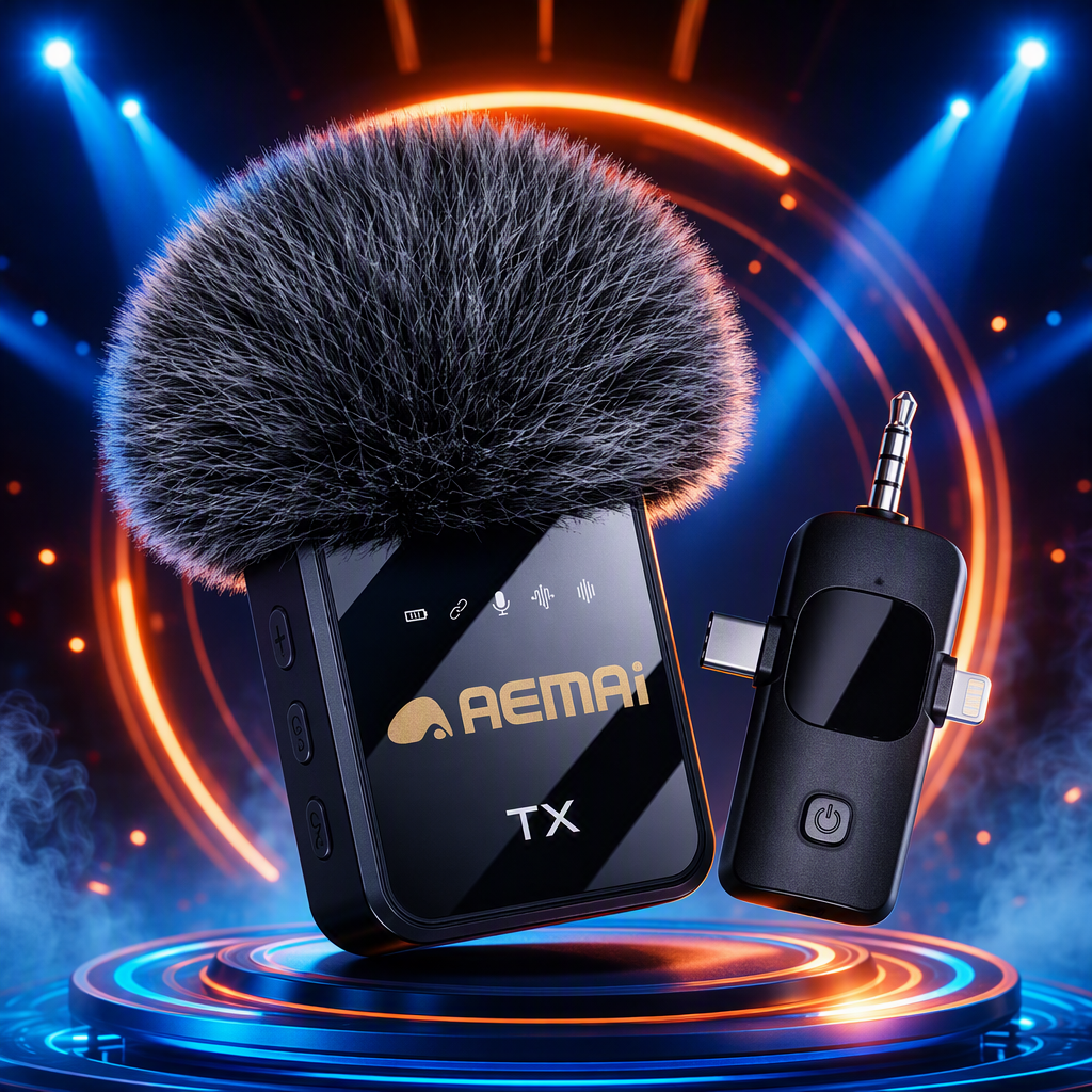 Black wireless microphone-specific packaging box, portable storage, shockproof and drop-proof audio equipment accessory box Specification image