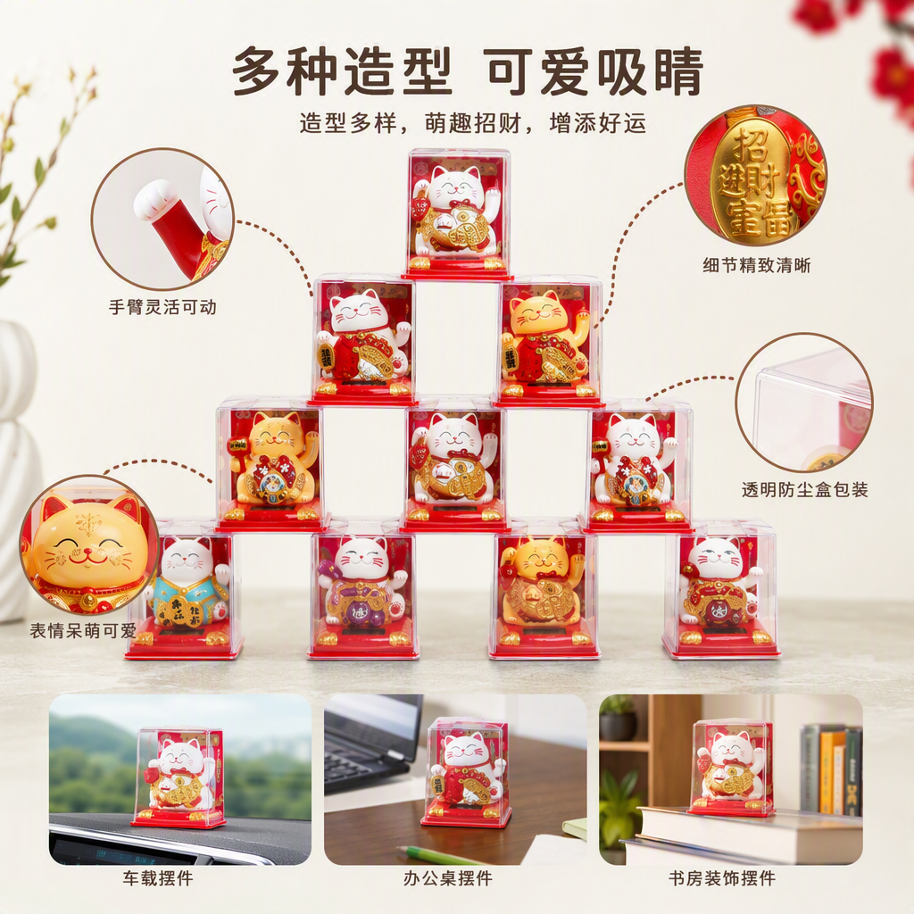 创意招财猫工艺品礼品摆件家居装饰送礼佳品收藏品