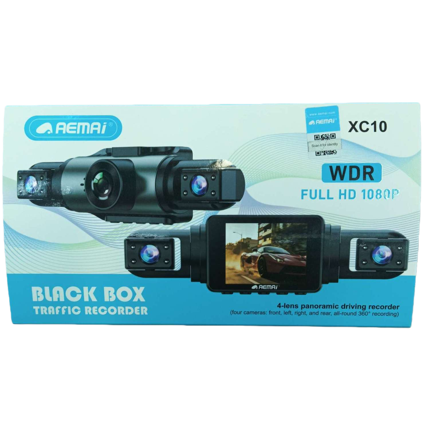 High-end black dashcam packaging box, durable and portable, car parts storage box, gift box packaging design Item Picture