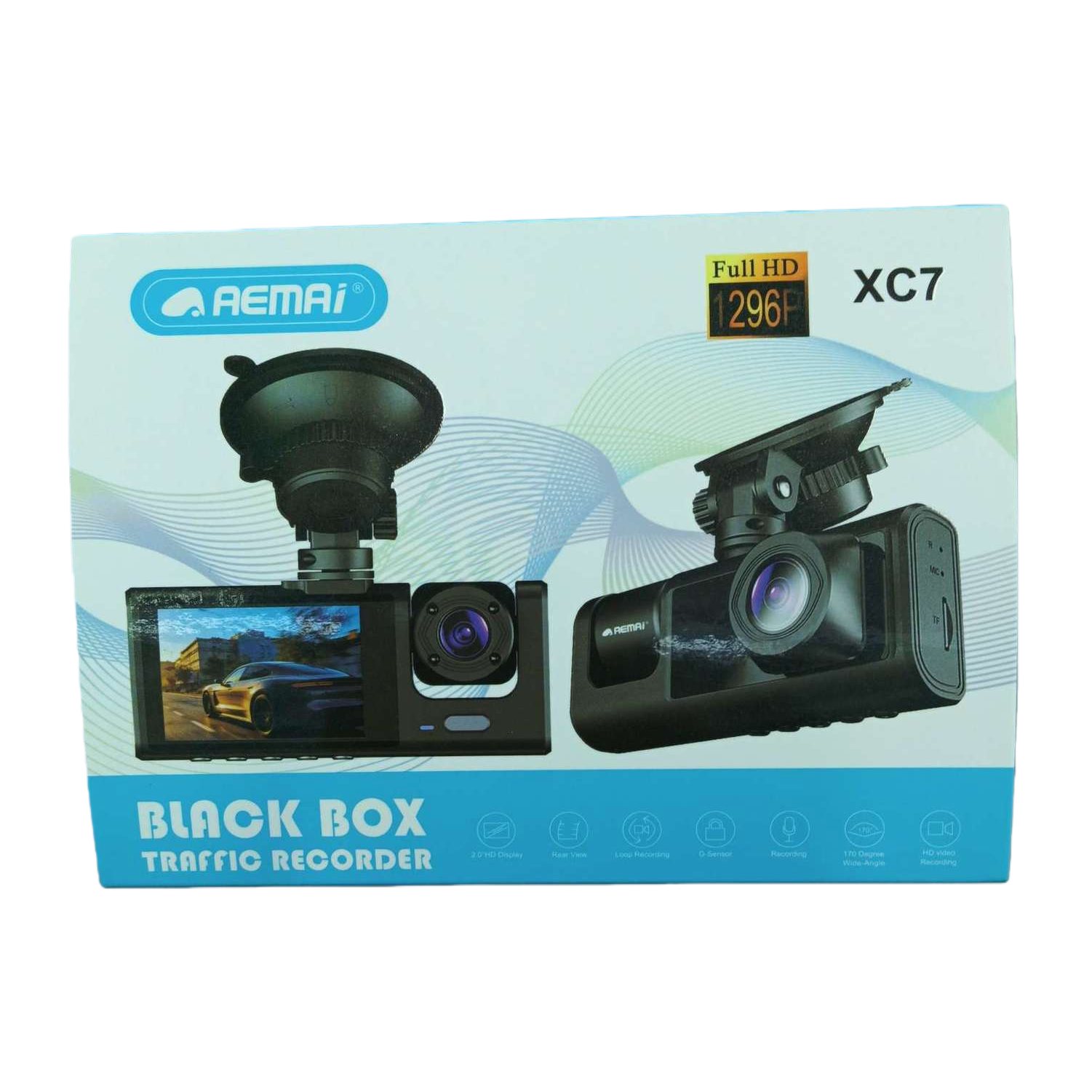 High-end black dashcam packaging box, shock-resistant portable storage box, auto parts storage box, gift box packaging Item Picture