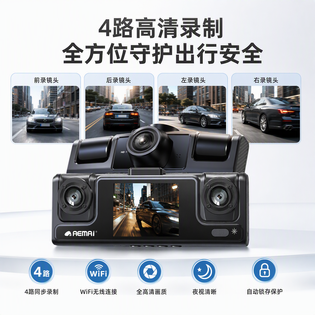 High-definition night vision dashcam dedicated packaging box, shockproof and drop-resistant portable storage box, auto parts packaging box