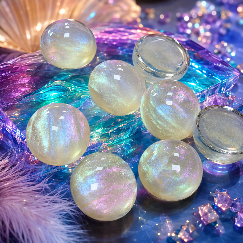 Colorful transparent beads, handmade accessory materials, DIY jewelry with beads, scattered beads, decorative accessories, 50g Specification image