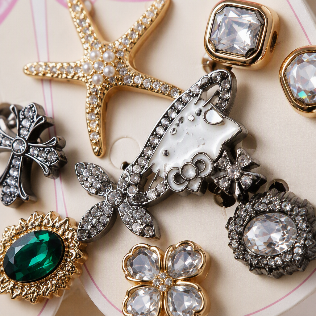 A variety of fashionable gold and silver jewelry accessories, simple and versatile, trendy jewelry accessory combinations Application Scenario